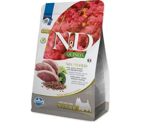 Farmina N&D Quinoa Dog Neutered Adult Mini Duck 2,5 kg / Granulat dla psa / Brokuły i szparagi