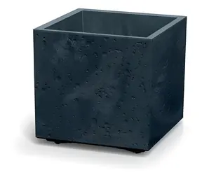 Prosperplast SIERRA SQUARE efekt betonu 38,5 cm antracyt / Doniczka / Plastik / 13,5 l