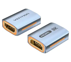 Złącze HDMI Vention czarne / Złącze / HDMI Typ A - Typ A / 4K 60Hz / pozłacane styki