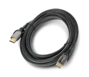 Kabel Akyga HDMI 2.1 (M) 3 m czarny / Kabel HDMI / Ekranowany miedziany / 4K/8K / 48 Gb/s