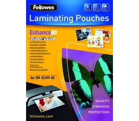 Fellowes SuperQuick A4 80 mic błyszcząca / folia laminująca