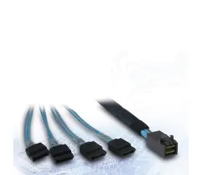 Kabel Inter-tech SFF-8643 do 4X SATA / Kabel / 4X SATA 7-pin / St/St / 0,5 m