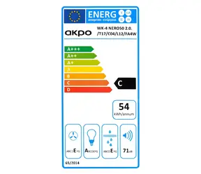 Akpo WK-4 NERO Line 2.0 60 czarny / Okap kuchenny / LED / 600 mm / 322.5 m3/h / 72 dB
