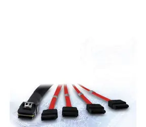 Kabel Inter-tech SFF-8087 - 4X SATA czarny / Kabel wewnętrzny / Mini SAS - SATA / 1 m