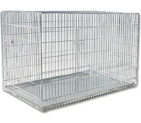 Klatka transportowa M 107x68x75 cm / Klatka dla psa / ocynkowana / nośność 15 kg / 2 drzwi