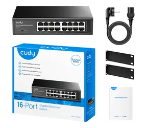 Cudy GS1016 / Przełącznik / 16x RJ45 / 1000Mbps / Montaż w szafie