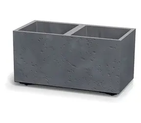 Prosperplast SIERRA CASE efekt betonu 57,7 cm szary / Doniczka / Plastik / 26,2 l