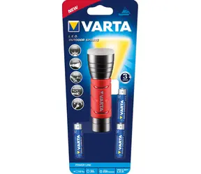 Varta LED Outdoor Sports czarno/czerwona / Latarka / 235 lm / 3x AAA / IPX4 / zasięg 151 m
