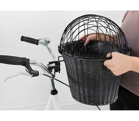 TRIXIE Koszyk transportowy na kierownicę dla psa antracytowy / do 5 kg / 44x34x31 cm