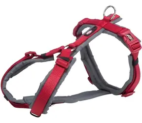 Szelki trekkingowe TRIXIE Premium czerwono-grafitowe XL / Szelki / obwód klatki piersiowej 80-97 cm / szerokość paska 25 mm