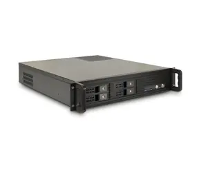 Inter-tech IPC 2U-2504 czarna / Obudowa serwerowa / 2U / µATX / 4X hot-swap 2.5"-3.5" / 2x USB 3.2 Gen 1