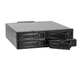 Inter-tech ST-5244 czarno-srebrny / Klatka na dyski / 4X 2,5" SATA/SAS/NVMe / 5,25"