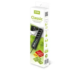 Ever model Classic / Listwa przeciwprzepięciowa / 5 gniazd / 1,5 m / 2500 W