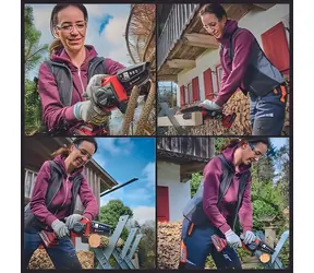 Einhell GE-PS 18/15 Li BL-Solo / Akumulatorowa piła łańcuchowa do gałęzi / 18 V / Długość cięcia 12,5 cm / Bez akumulatora