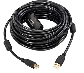 Cable USB 2.0 AB aktywny 20 m czarny / Kabel / USB 2.0 / 480 Mbit/s