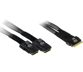 Kabel SAS Inter-tech SFF-8654 - 2x SFF-8087 / Kabel / 24 Gb/s / 0,75 m