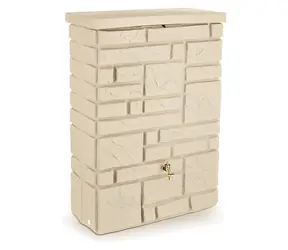 Prosperplast Beczka na deszczówkę MAURANO słoma granitowa / 300 l / 40 x 118 cm