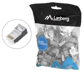Lanberg RJ45 Cat5e / Złącze / 100 szt. / FTP / 8P8C / przelotowe