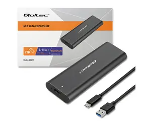 Qoltec Zewnętrzna obudowa do SSD M.2 NVMe PCIe czarna / Zewnętrzna obudowa / USB Type-C