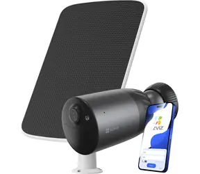Ezviz BC1C 4K Pro + panel słoneczny / Kamera IP zewnętrzna / Wi-Fi / 8 Mpix / IP65 / Bateria 10400 mAh