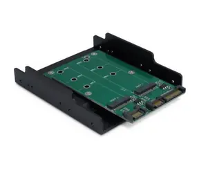 Inter-tech KT005B / Adapter / 2x M.2 SATA do zatoki 3,5" / SATA III 6 Gbit/s
