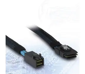 Kabel Inter-tech SFF-8643 - SFF-8087 0,75 m / Kabel SAS / SFF-8643 (M) - SFF-8087 (M) / czarny, niebieski