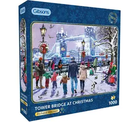 Puzzle GIBSONS Tower Bridge w Boże Narodzenie / 1000 elementów / 68 x 49 cm