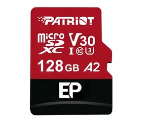 Karta pamięci Patriot EP A2 128 GB / microSDXC / UHS-I U3 / V30 / A2 / Klasa 10 / 90/80 MB/s