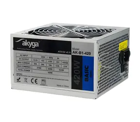 Akyga Basic AK-B1-420 szary / Zasilacz / ATX / 420W / pasywny PFC / 120 mm