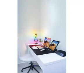 Activejet MELODY RGB czarna / Lampa stołowa LED / 7W / 58x LED / 350 lm / RGB / Bluetooth
