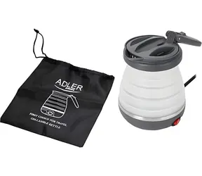 Adler AD 1370UK / Czajnik turystyczny / silikonowy / 0,6 l / wtyczka brytyjska