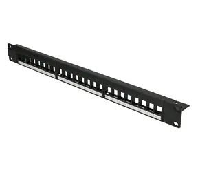Panel krosowy Extralink 24 Port UTP / Panel krosowy / 19" / 1U / czarny