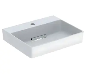 Geberit ONE alpine white / Pokrywa odpływu umywalkowego / Odpływ poziomy / Wkładka grzebieniowa / Mocowanie magnetyczne