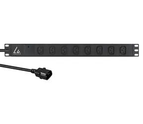 Listwa zasilająca Lanview 19" 8x C13 czarna / Listwa zasilająca / 1U / 3 m / 230 V / 13 A