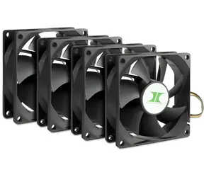Zestaw wentylatorów Inter-tech 80x80x25mm / Wentylator / 12V / 3-pinowy / 1000-2000 obr./min / 27,2 dB(A)