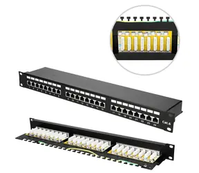 Extralink CAT6 STP V2 / Patch panel / 24 porty / ekranowany STP / 1U / czarny