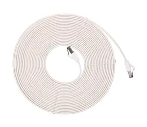 Extralink CAT.8 U/FTP biały / kabel krosowy / płaski / 40 Gbit/s / 10 m