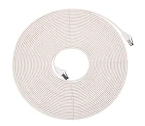 Extralink Cat.8 U/FTP 15 m biały / Kabel krosowy / RJ45-RJ45 / 40 Gbit/s / płaski