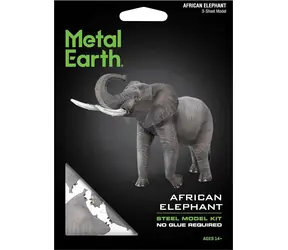 Puzzle Metal Earth 3D Słoń afrykański / Model stalowy / 12,5 x 6,6 x 9,4 cm