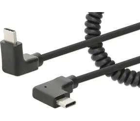 Manhattan USB-C czarny / kabel USB / USB-C (M) - USB-C (M) / 1 m
