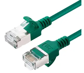 MicroConnect CAT6a U/FTP SLIM zielony / Kabel krosowy / 2 m / LSZH / RJ-45