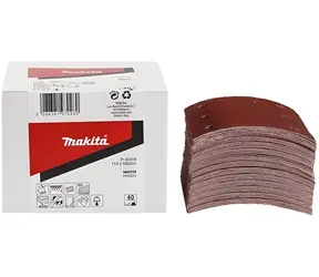 Makita P-42422 / Papier ścierny do drewna, metalu i kamienia / Rzep / K60 / 114x102 mm / perforowany / 50 szt.