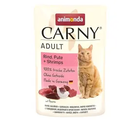 Animonda Carny Adult wołowina, indyk, krewetka / Saszetka dla kotów / 85 g