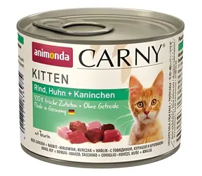 Animonda Carny Kitten wołowina, kurczak, królik / Karma w puszkach dla kotów / 200 g
