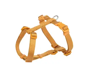 TRIXIE Szelki H Premium curry / Nylon / Dla psów / L-XL / obwód 75-120 cm / szerokość 25 mm