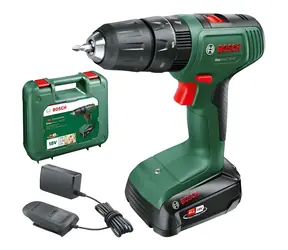 BOSCH EasyImpact 18V-40 / Wiertarko-wkrętarka udarowa akumulatorowa / 18 V / uchwyt 13 mm / 1 x 1,5 Ah / walizka