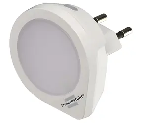 Lampka nocna LED Brennenstuhl do gniazdka / Lampka nocna/orientacyjna LED / Czujnik zmierzchu / 0,2 W / 5 lm