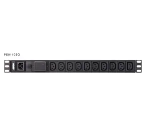 Aten PE0110S czarny / PDU / 1U / 10x C13 / wejście C14 / 100-240V / 10A