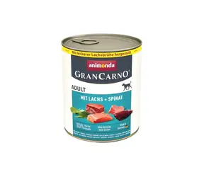 Animonda GranCarno Adult Salmon, szpinak / Karma w puszce dla psów / 800 g