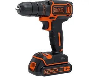 Black&Decker BDCDC18-QW / Wiertarko-wkrętarka akumulatorowa / 18 V / 1 x 1,5 Ah / uchwyt 10 mm / 650 obr./min / 30 Nm